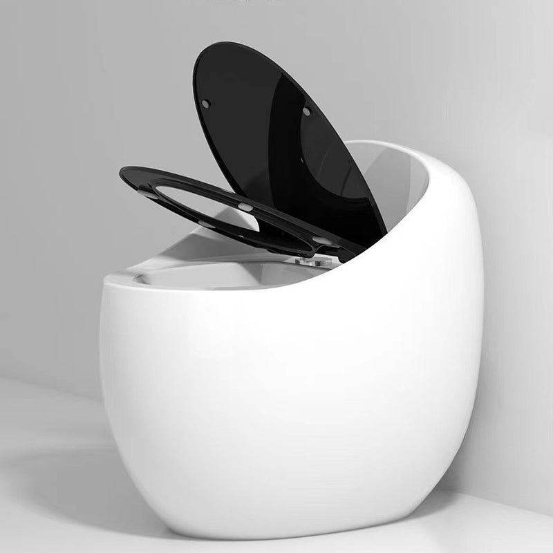 Modern Skirted One Piece Toilet Floor Mounted Flush Toilet with Toilet Seat Clearhalo 'Bathroom Remodel & Bathroom Fixtures' 'Home Improvement' 'home_improvement' 'home_improvement_toilets' 'Toilets & Bidets' 'Toilets' 6764842