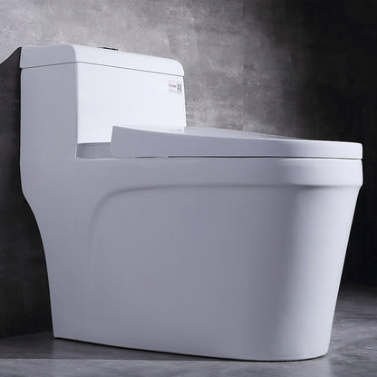 Modern Ceramic Toilet One Piece Flush Toilet with Toilet Seat Plastic 12"
