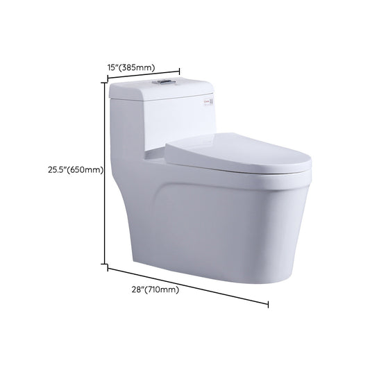 Modern Ceramic Toilet One Piece Flush Toilet with Toilet Seat Clearhalo 'Bathroom Remodel & Bathroom Fixtures' 'Home Improvement' 'home_improvement' 'home_improvement_toilets' 'Toilets & Bidets' 'Toilets' 6764866