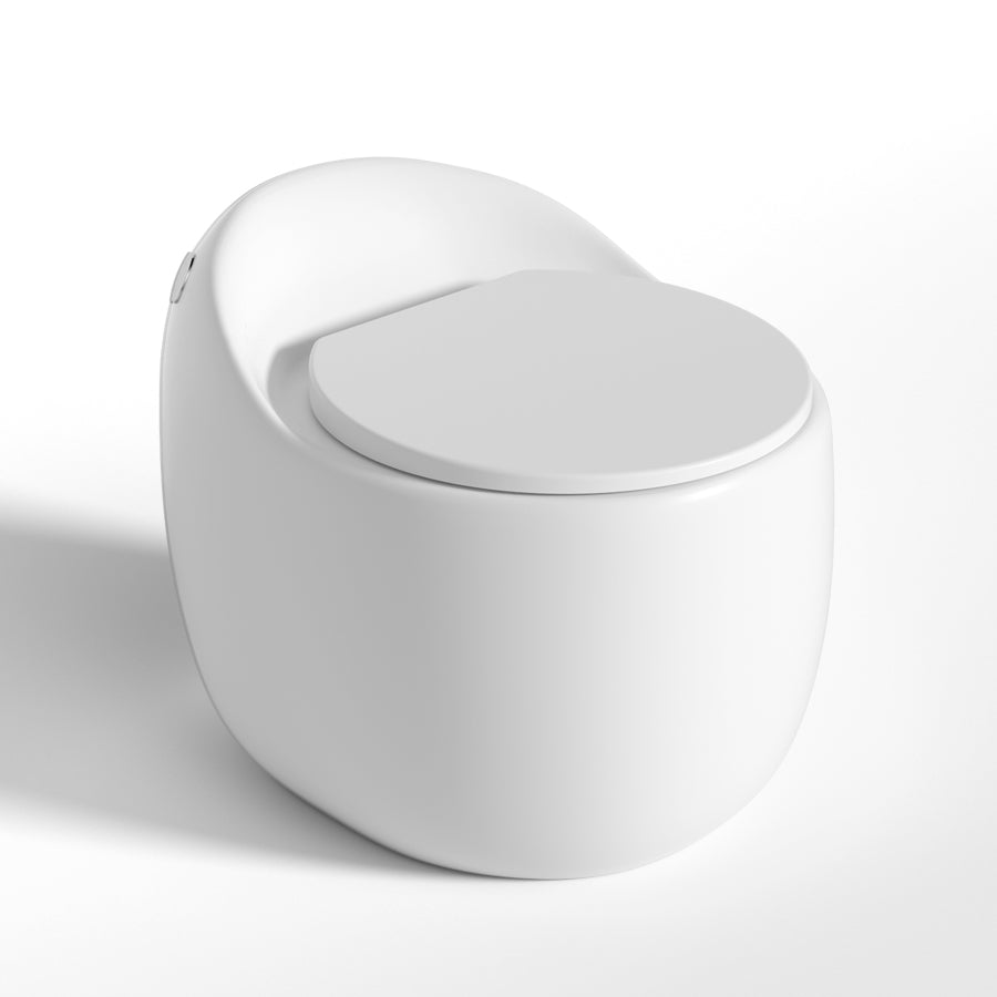 Modern Floor Mount Urine Toilet Concealed Tank Toilet Bowl with Toilet Seat White 16" Clearhalo 'Bathroom Remodel & Bathroom Fixtures' 'Home Improvement' 'home_improvement' 'home_improvement_toilets' 'Toilets & Bidets' 'Toilets' 6764965