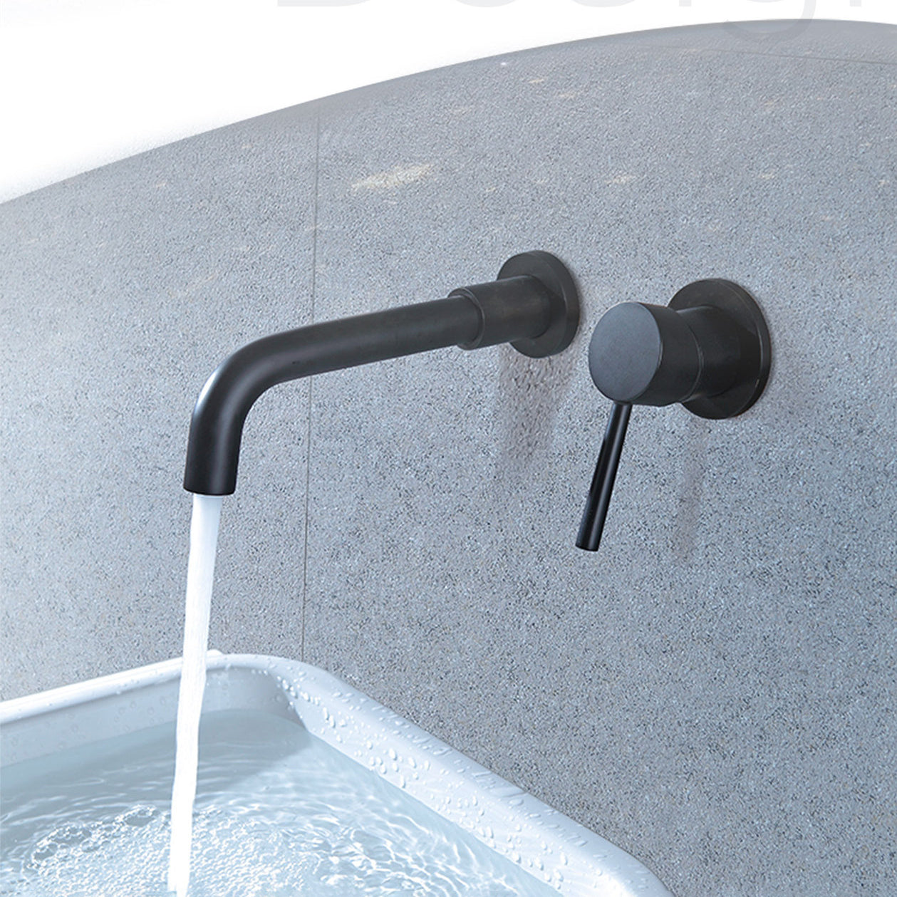 Wall Mounted Faucet Glam Style Vessel Sink Bathroom Faucet with Lever ...