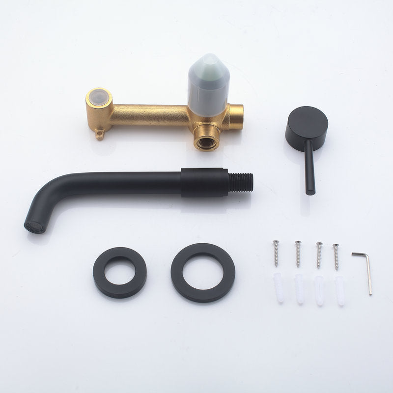 Wall Mounted Faucet Glam Style Vessel Sink Bathroom Faucet with Lever Handle Clearhalo 'Bathroom Remodel & Bathroom Fixtures' 'Bathroom Sink Faucets' 'Bathroom Sinks & Faucet Components' 'bathroom_sink_faucets' 'Home Improvement' 'home_improvement' 'home_improvement_bathroom_sink_faucets' 6771235