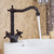 Glam Basin Lavatory Faucet Brass 2 Cross Handles with Water Hose Bathroom Faucet Black 9.4" Clearhalo 'Bathroom Remodel & Bathroom Fixtures' 'Bathroom Sink Faucets' 'Bathroom Sinks & Faucet Components' 'bathroom_sink_faucets' 'Home Improvement' 'home_improvement' 'home_improvement_bathroom_sink_faucets' 6771259