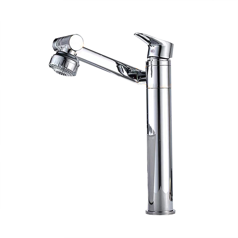 Vessel Sink Faucet Glam Style Single Lever Handle Faucet for Bathroom Argento Tall/ Vessel ( over 11" ) Clearhalo 'Bathroom Remodel & Bathroom Fixtures' 'Bathroom Sink Faucets' 'Bathroom Sinks & Faucet Components' 'bathroom_sink_faucets' 'Casa' 'Home Improvement' 'home_improvement' 'home_improvement_bathroom_sink_faucets' 6771278