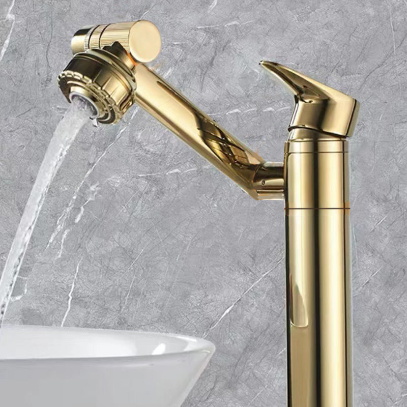 Vessel Sink Faucet Glam Style Single Lever Handle Faucet for Bathroom Clearhalo 'Bathroom Remodel & Bathroom Fixtures' 'Bathroom Sink Faucets' 'Bathroom Sinks & Faucet Components' 'bathroom_sink_faucets' 'Casa' 'Home Improvement' 'home_improvement' 'home_improvement_bathroom_sink_faucets' 6771281