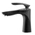 Glam Style Faucet One Lever Handle Vessel Sink Bathroom Faucet Black 7.1" Clearhalo 'Bathroom Remodel & Bathroom Fixtures' 'Bathroom Sink Faucets' 'Bathroom Sinks & Faucet Components' 'bathroom_sink_faucets' 'Home Improvement' 'home_improvement' 'home_improvement_bathroom_sink_faucets' 6771310