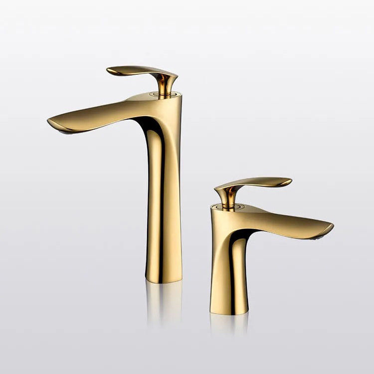 Glam Style Faucet One Lever Handle Vessel Sink Bathroom Faucet Clearhalo 'Bathroom Remodel & Bathroom Fixtures' 'Bathroom Sink Faucets' 'Bathroom Sinks & Faucet Components' 'bathroom_sink_faucets' 'Home Improvement' 'home_improvement' 'home_improvement_bathroom_sink_faucets' 6771318
