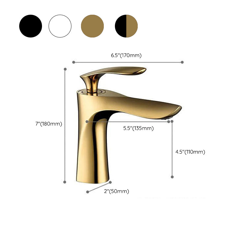 Glam Style Faucet One Lever Handle Vessel Sink Bathroom Faucet Clearhalo 'Bathroom Remodel & Bathroom Fixtures' 'Bathroom Sink Faucets' 'Bathroom Sinks & Faucet Components' 'bathroom_sink_faucets' 'Home Improvement' 'home_improvement' 'home_improvement_bathroom_sink_faucets' 6771327