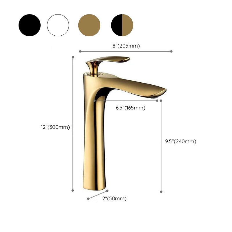 Glam Style Faucet One Lever Handle Vessel Sink Bathroom Faucet Clearhalo 'Bathroom Remodel & Bathroom Fixtures' 'Bathroom Sink Faucets' 'Bathroom Sinks & Faucet Components' 'bathroom_sink_faucets' 'Home Improvement' 'home_improvement' 'home_improvement_bathroom_sink_faucets' 6771328