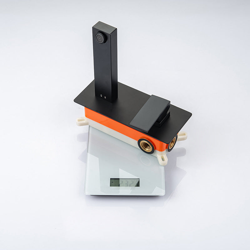 Contemporary Metal Sink Faucet Copper Wall Mounted Bathroom Faucet Clearhalo 'Bathroom Remodel & Bathroom Fixtures' 'Bathroom Sink Faucets' 'Bathroom Sinks & Faucet Components' 'bathroom_sink_faucets' 'Home Improvement' 'home_improvement' 'home_improvement_bathroom_sink_faucets' 6771372