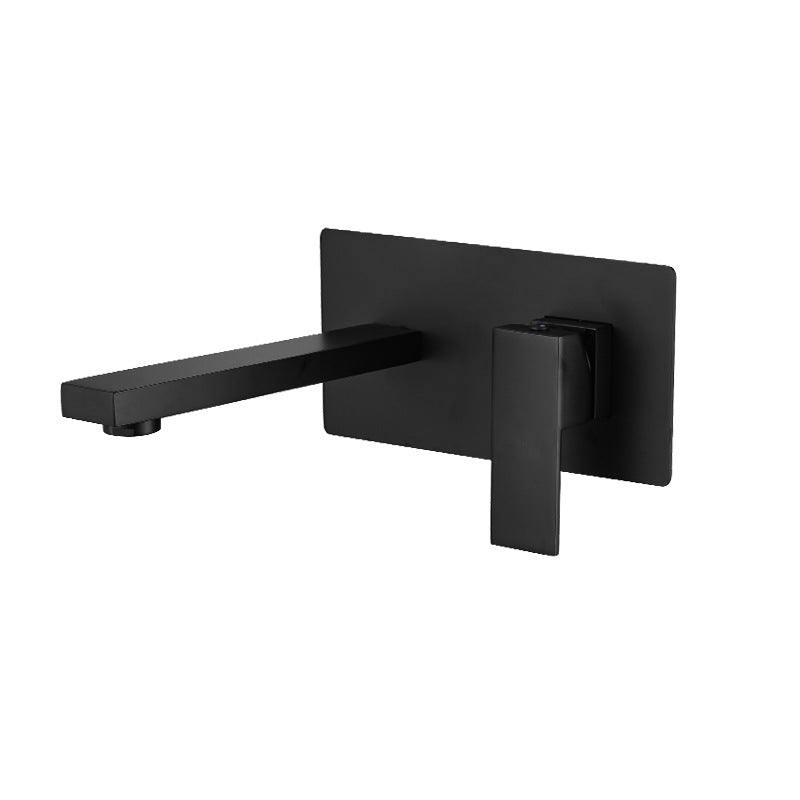 Contemporary Metal Sink Faucet Copper Wall Mounted Bathroom Faucet Clearhalo 'Bathroom Remodel & Bathroom Fixtures' 'Bathroom Sink Faucets' 'Bathroom Sinks & Faucet Components' 'bathroom_sink_faucets' 'Home Improvement' 'home_improvement' 'home_improvement_bathroom_sink_faucets' 6771375