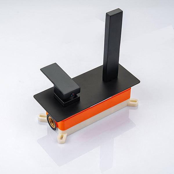 Contemporary Metal Sink Faucet Copper Wall Mounted Bathroom Faucet Clearhalo 'Bathroom Remodel & Bathroom Fixtures' 'Bathroom Sink Faucets' 'Bathroom Sinks & Faucet Components' 'bathroom_sink_faucets' 'Home Improvement' 'home_improvement' 'home_improvement_bathroom_sink_faucets' 6771379