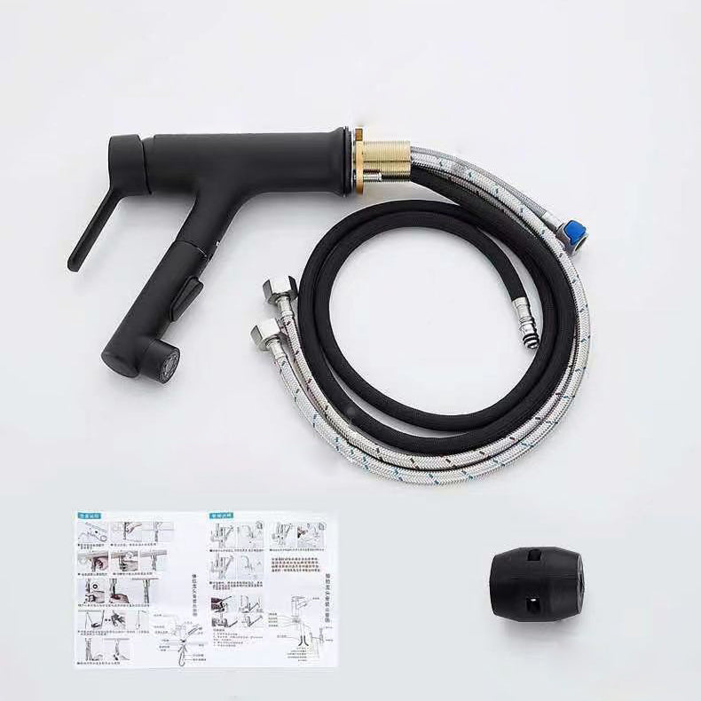 Modern Vessel Sink Faucet Copper 1-Handle Low Arc Retractable Vessel Faucet for Bathroom Clearhalo 'Bathroom Remodel & Bathroom Fixtures' 'Bathroom Sink Faucets' 'Bathroom Sinks & Faucet Components' 'bathroom_sink_faucets' 'Home Improvement' 'home_improvement' 'home_improvement_bathroom_sink_faucets' 6771402