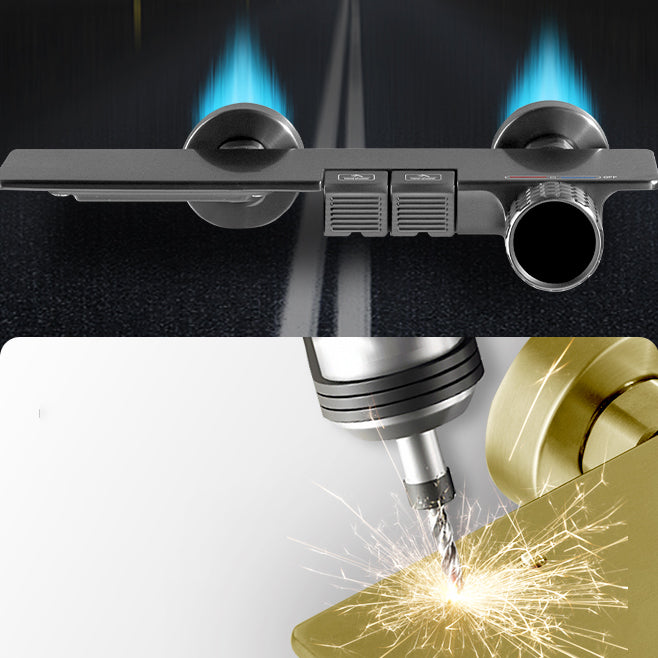 Shower Set Digital Display Simple Split Shower Set Bathroom Full Copper Booster Clearhalo 'Bathroom Remodel & Bathroom Fixtures' 'Home Improvement' 'home_improvement' 'home_improvement_shower_faucets' 'Shower Faucets & Systems' 'shower_faucets' 'Showers & Bathtubs Plumbing' 'Showers & Bathtubs' 6771454