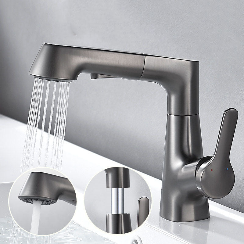 Modern Centerset Faucet Single Lever Handle Vessel Sink Bathroom Faucet Clearhalo 'Bathroom Remodel & Bathroom Fixtures' 'Bathroom Sink Faucets' 'Bathroom Sinks & Faucet Components' 'bathroom_sink_faucets' 'Home Improvement' 'home_improvement' 'home_improvement_bathroom_sink_faucets' 6771469