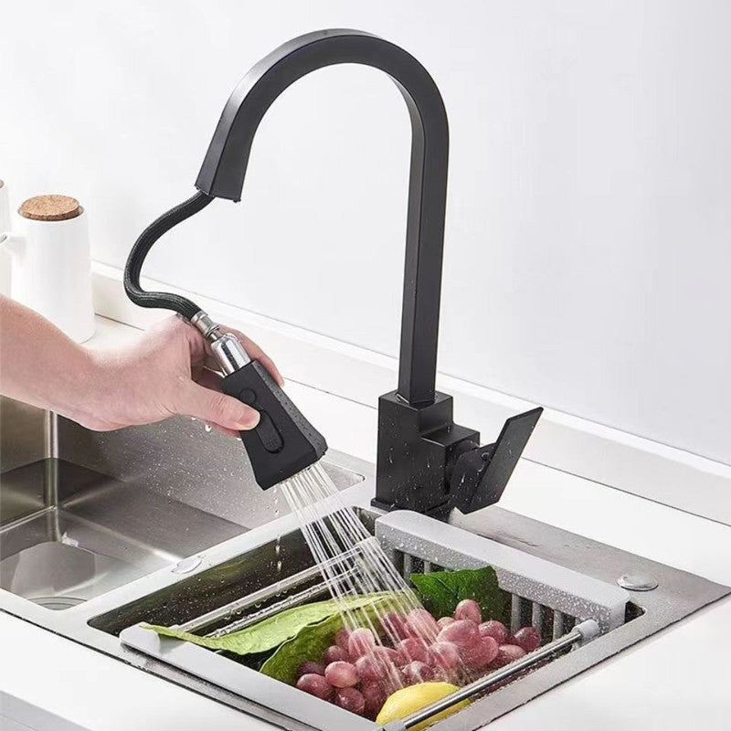 Traditional 1-Handle Faucet Copper with Pull out Sprayer with Water Dispenser Faucet Black 24 Inches Clearhalo 'Home Improvement' 'home_improvement' 'home_improvement_kitchen_faucets' 'Kitchen Faucets' 'Kitchen Remodel & Kitchen Fixtures' 'Kitchen Sinks & Faucet Components' 'kitchen_faucets' 6771514