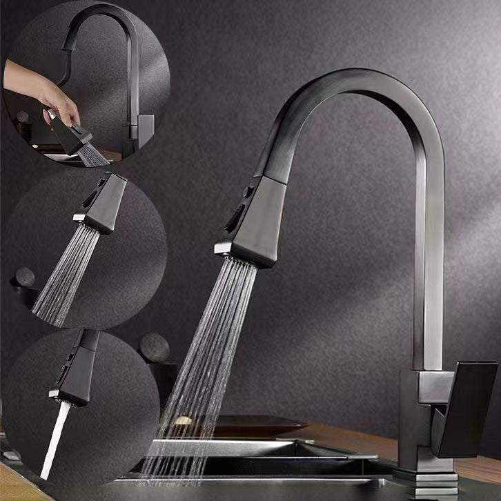 Traditional 1-Handle Faucet Copper with Pull out Sprayer with Water Dispenser Faucet Clearhalo 'Home Improvement' 'home_improvement' 'home_improvement_kitchen_faucets' 'Kitchen Faucets' 'Kitchen Remodel & Kitchen Fixtures' 'Kitchen Sinks & Faucet Components' 'kitchen_faucets' 6771516