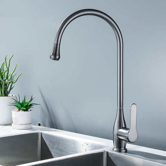 Modern 1-Handle Faucets with Water Dispenser Standard Kitchen Faucets Clearhalo 'Home Improvement' 'home_improvement' 'home_improvement_kitchen_faucets' 'Kitchen Faucets' 'Kitchen Remodel & Kitchen Fixtures' 'Kitchen Sinks & Faucet Components' 'kitchen_faucets' 6771615