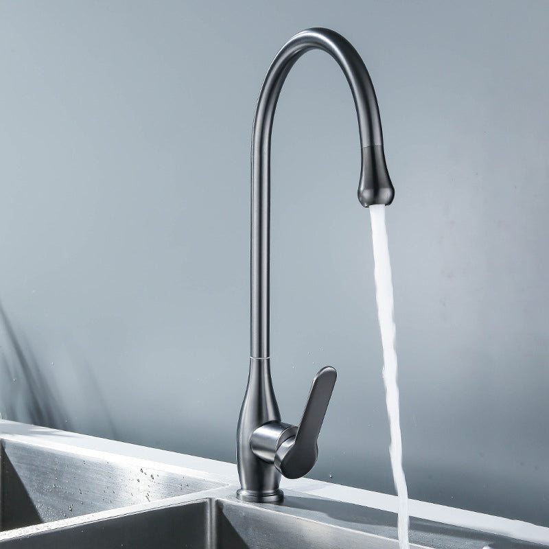Modern 1-Handle Faucets with Water Dispenser Standard Kitchen Faucets Clearhalo 'Home Improvement' 'home_improvement' 'home_improvement_kitchen_faucets' 'Kitchen Faucets' 'Kitchen Remodel & Kitchen Fixtures' 'Kitchen Sinks & Faucet Components' 'kitchen_faucets' 6771618