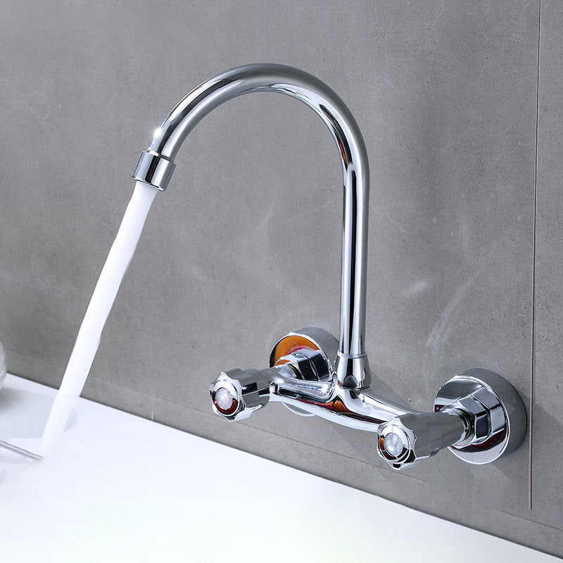 1-Handle 2-Holds Faucets with Water Dispenser Standard Kitchen Faucets 9.1" Clearhalo 'Home Improvement' 'home_improvement' 'home_improvement_kitchen_faucets' 'Kitchen Faucets' 'Kitchen Remodel & Kitchen Fixtures' 'Kitchen Sinks & Faucet Components' 'kitchen_faucets' 6771663