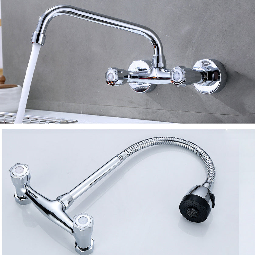 1-Handle 2-Holds Faucets with Water Dispenser Standard Kitchen Faucets Clearhalo 'Home Improvement' 'home_improvement' 'home_improvement_kitchen_faucets' 'Kitchen Faucets' 'Kitchen Remodel & Kitchen Fixtures' 'Kitchen Sinks & Faucet Components' 'kitchen_faucets' 6771673