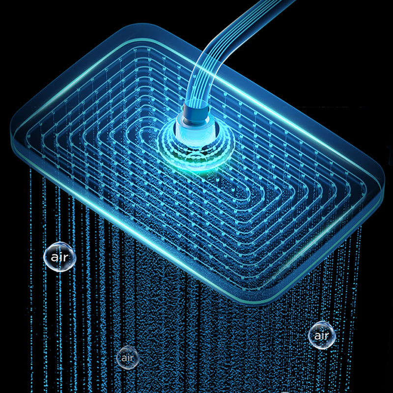 White Shower Set Digital Display Piano Keys Storage Shower Set Bathroom Clearhalo 'Bathroom Remodel & Bathroom Fixtures' 'Home Improvement' 'home_improvement' 'home_improvement_shower_faucets' 'Shower Faucets & Systems' 'shower_faucets' 'Showers & Bathtubs Plumbing' 'Showers & Bathtubs' 6771720