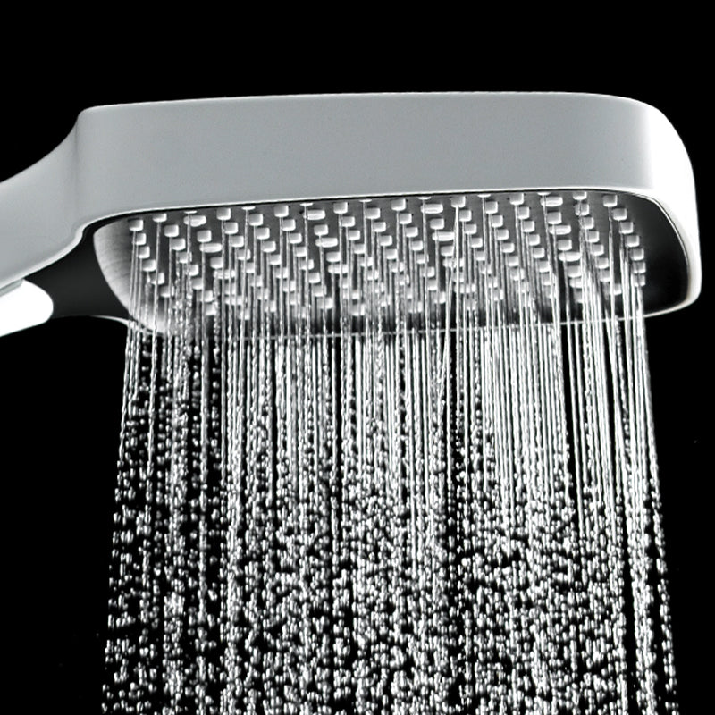 White Shower Set Digital Display Piano Keys Storage Shower Set Bathroom Clearhalo 'Bathroom Remodel & Bathroom Fixtures' 'Home Improvement' 'home_improvement' 'home_improvement_shower_faucets' 'Shower Faucets & Systems' 'shower_faucets' 'Showers & Bathtubs Plumbing' 'Showers & Bathtubs' 6771722