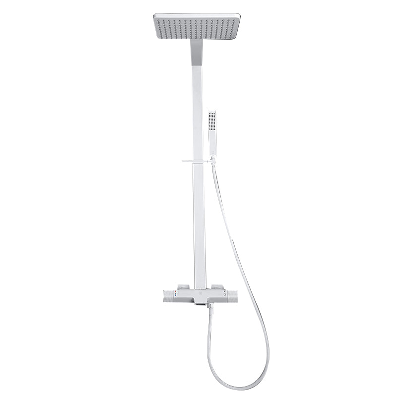 Constant Temperature Shower Set Wall-mounted Rain Shower Set Pressurized Water Outlet Clearhalo 'Bathroom Remodel & Bathroom Fixtures' 'Home Improvement' 'home_improvement' 'home_improvement_shower_faucets' 'Shower Faucets & Systems' 'shower_faucets' 'Showers & Bathtubs Plumbing' 'Showers & Bathtubs' 6771754