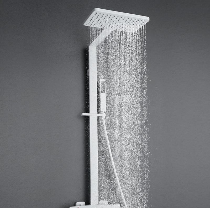 Constant Temperature Shower Set Wall-mounted Rain Shower Set Pressurized Water Outlet Clearhalo 'Bathroom Remodel & Bathroom Fixtures' 'Home Improvement' 'home_improvement' 'home_improvement_shower_faucets' 'Shower Faucets & Systems' 'shower_faucets' 'Showers & Bathtubs Plumbing' 'Showers & Bathtubs' 6771755