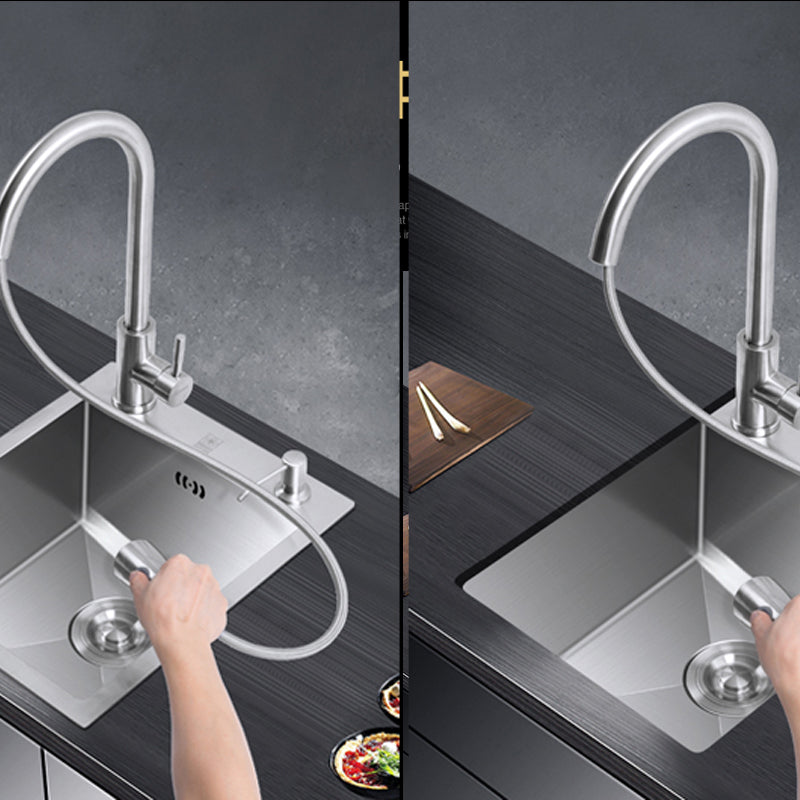 Classic Style Kitchen Sink Drop-In Stainless Steel Corrosion Resistant Kitchen Sink Clearhalo 'Home Improvement' 'home_improvement' 'home_improvement_kitchen_sinks' 'Kitchen Remodel & Kitchen Fixtures' 'Kitchen Sinks & Faucet Components' 'Kitchen Sinks' 'kitchen_sinks' 6771920