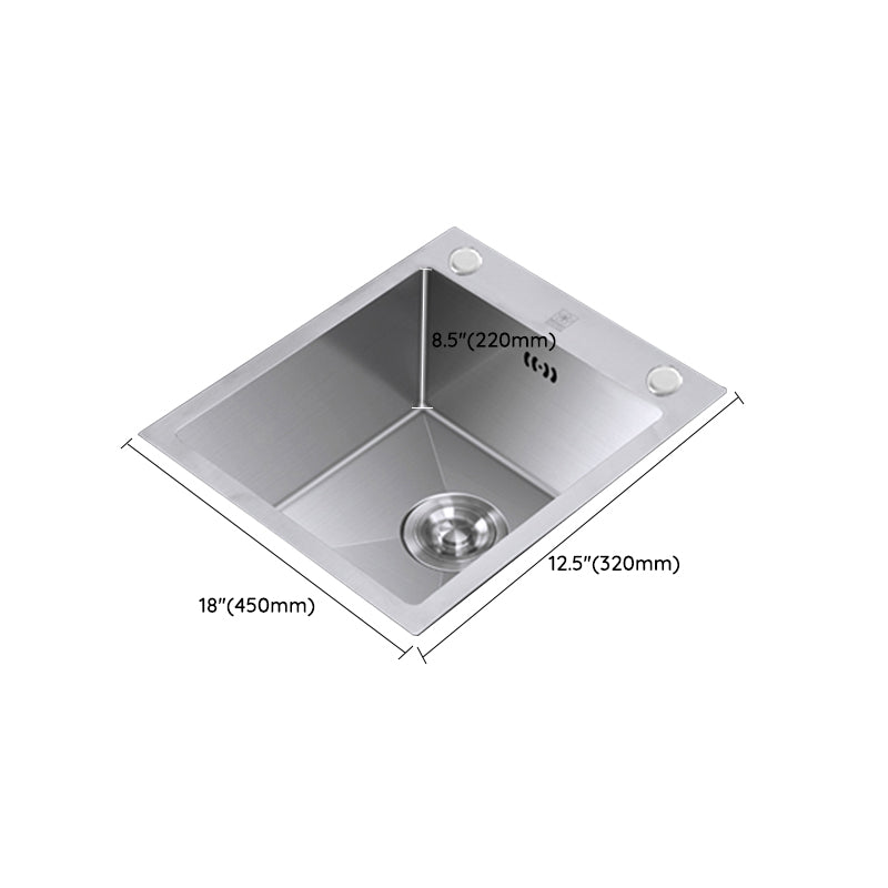 Contemporary Style Kitchen Sink Stainless Steel Rectangle Kitchen Sink Clearhalo 'Home Improvement' 'home_improvement' 'home_improvement_kitchen_sinks' 'Kitchen Remodel & Kitchen Fixtures' 'Kitchen Sinks & Faucet Components' 'Kitchen Sinks' 'kitchen_sinks' 6771964