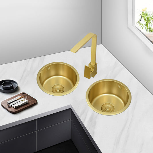 Single Bowl Kitchen Sink Stainless Steel Kitchen Sink with Round Shape Clearhalo 'Home Improvement' 'home_improvement' 'home_improvement_kitchen_sinks' 'Kitchen Remodel & Kitchen Fixtures' 'Kitchen Sinks & Faucet Components' 'Kitchen Sinks' 'kitchen_sinks' 6771984