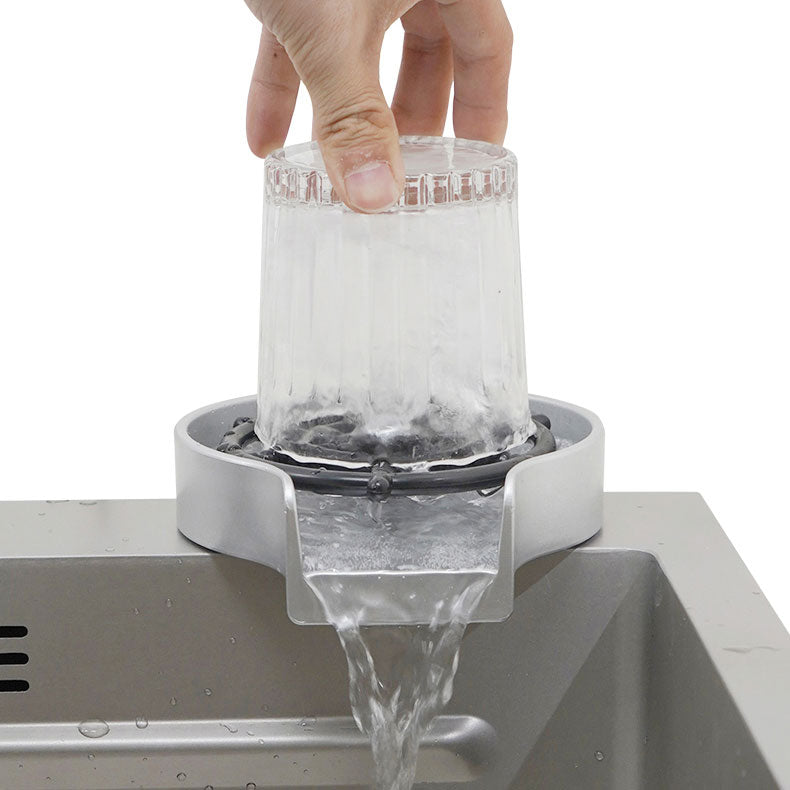 Modern Style Kitchen Sink Rectangle Shape Kitchen Sink with Single Bowl Clearhalo 'Home Improvement' 'home_improvement' 'home_improvement_kitchen_sinks' 'Kitchen Remodel & Kitchen Fixtures' 'Kitchen Sinks & Faucet Components' 'Kitchen Sinks' 'kitchen_sinks' 6772041