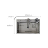 Modern Style Kitchen Sink Rectangle Shape Kitchen Sink with Single Bowl Clearhalo 'Home Improvement' 'home_improvement' 'home_improvement_kitchen_sinks' 'Kitchen Remodel & Kitchen Fixtures' 'Kitchen Sinks & Faucet Components' 'Kitchen Sinks' 'kitchen_sinks' 6772048