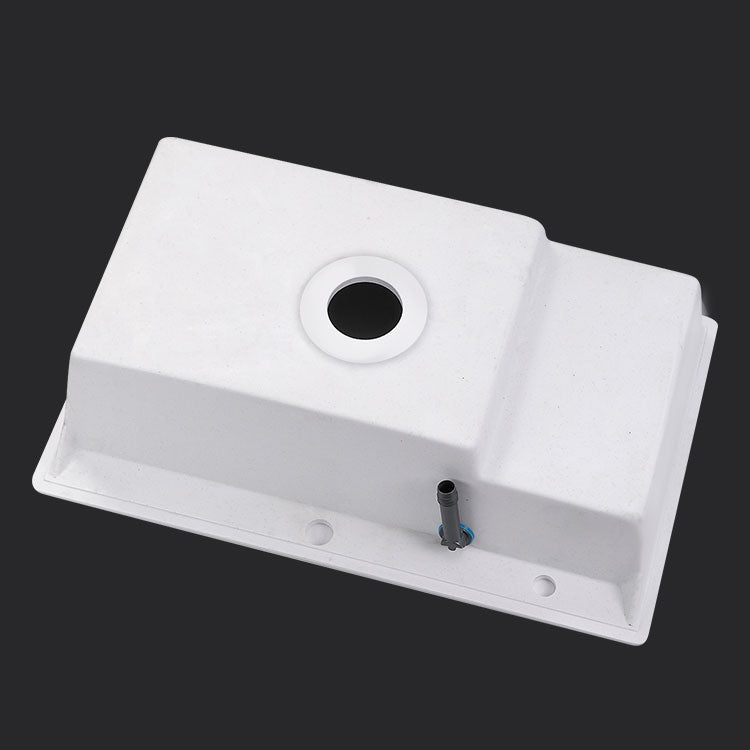 Contemporary Style Kitchen Sink Quartz Kitchen Sink in White Clearhalo 'Home Improvement' 'home_improvement' 'home_improvement_kitchen_sinks' 'Kitchen Remodel & Kitchen Fixtures' 'Kitchen Sinks & Faucet Components' 'Kitchen Sinks' 'kitchen_sinks' 6772073