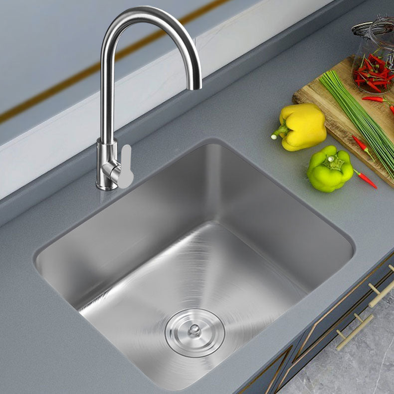 Contemporary Style Kitchen Sink Stainless Steel Undermount Kitchen Sink Clearhalo 'Home Improvement' 'home_improvement' 'home_improvement_kitchen_sinks' 'Kitchen Remodel & Kitchen Fixtures' 'Kitchen Sinks & Faucet Components' 'Kitchen Sinks' 'kitchen_sinks' 6772100
