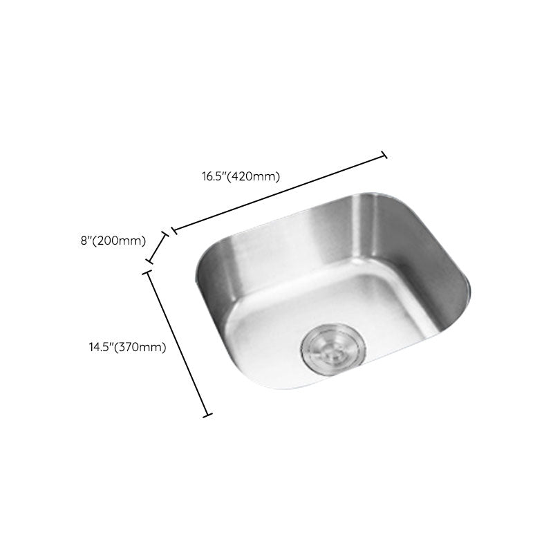 Contemporary Style Kitchen Sink Stainless Steel Undermount Kitchen Sink Clearhalo 'Home Improvement' 'home_improvement' 'home_improvement_kitchen_sinks' 'Kitchen Remodel & Kitchen Fixtures' 'Kitchen Sinks & Faucet Components' 'Kitchen Sinks' 'kitchen_sinks' 6772114