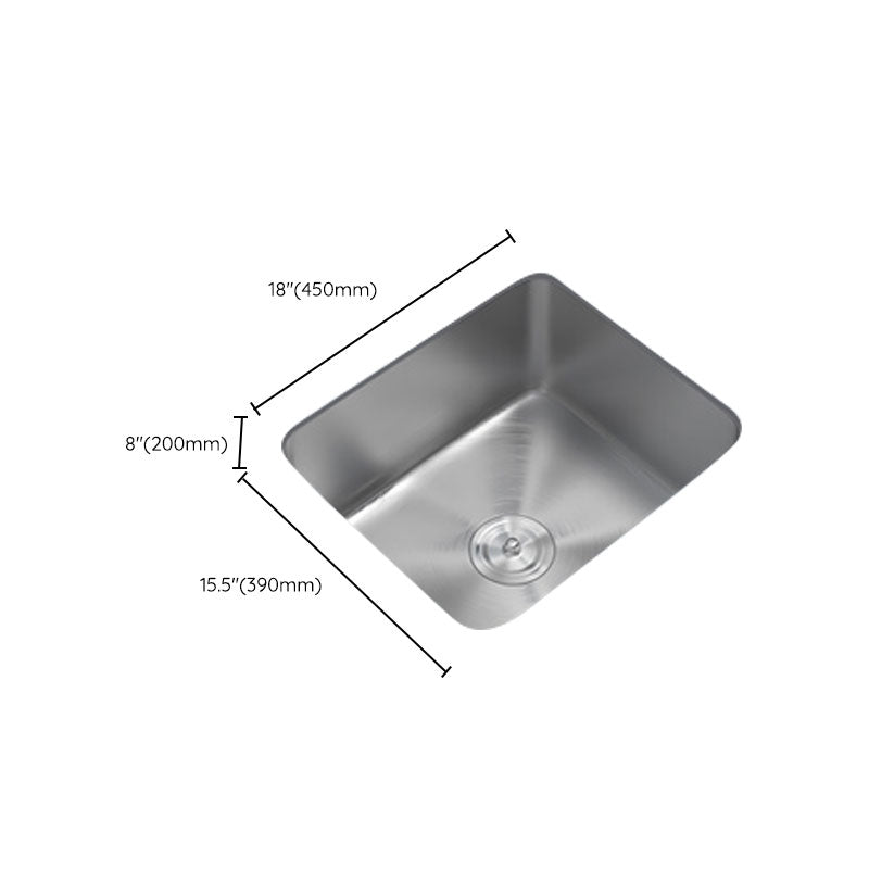 Contemporary Style Kitchen Sink Stainless Steel Undermount Kitchen Sink Clearhalo 'Home Improvement' 'home_improvement' 'home_improvement_kitchen_sinks' 'Kitchen Remodel & Kitchen Fixtures' 'Kitchen Sinks & Faucet Components' 'Kitchen Sinks' 'kitchen_sinks' 6772115