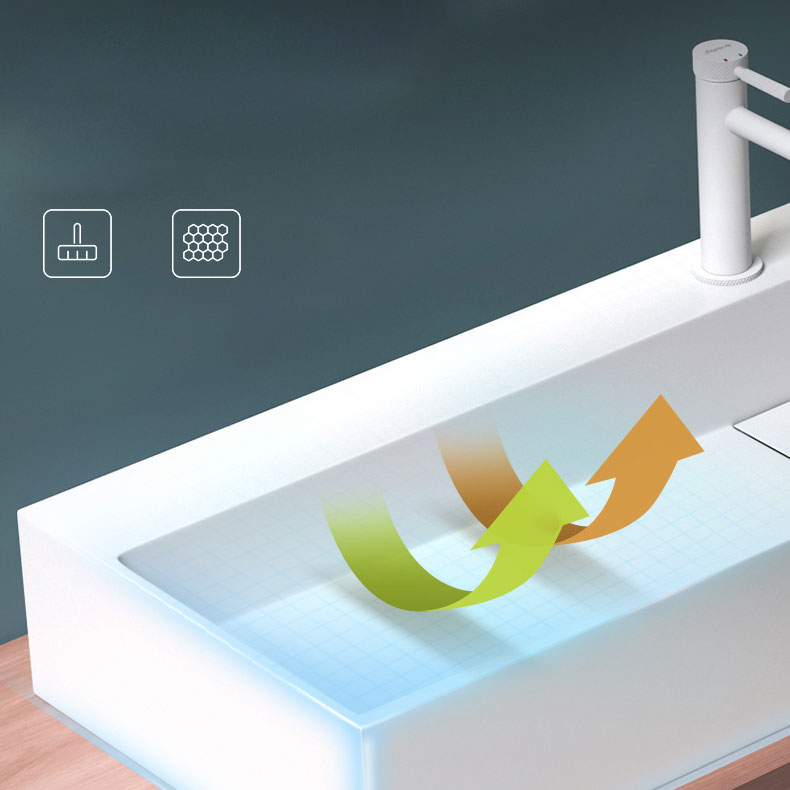 Contemporary Bathroom Sink Man Made Rock Rectangular Vessel Sink with Pop-Up Drain Clearhalo 'Bathroom Remodel & Bathroom Fixtures' 'Bathroom Sinks & Faucet Components' 'Bathroom Sinks' 'bathroom_sink' 'Home Improvement' 'home_improvement' 'home_improvement_bathroom_sink' 6772267