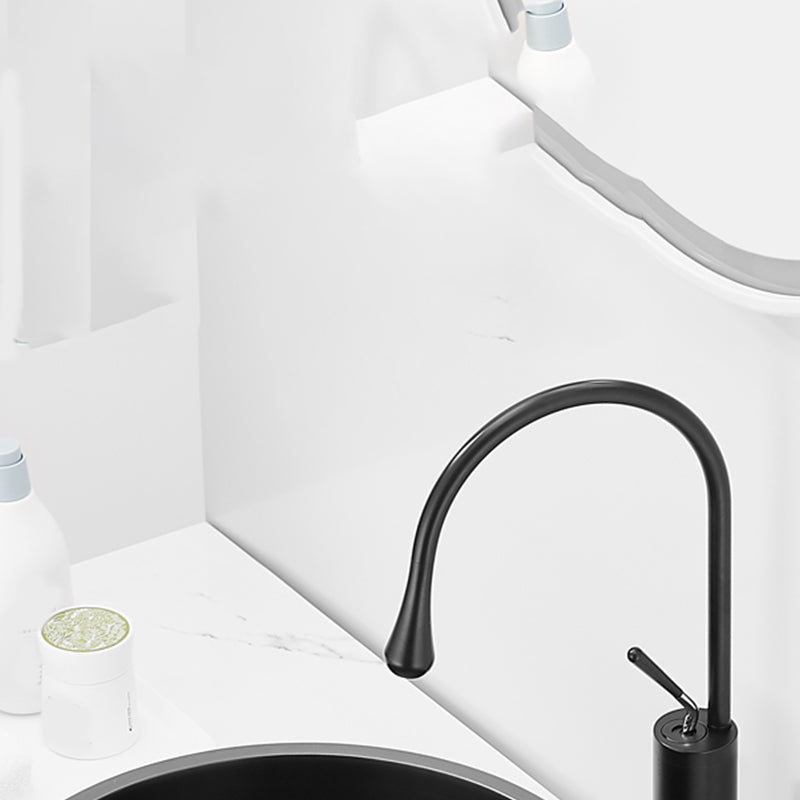 Modern Bathroom Sink Metal Round Vessel Bathroom Sink with Pop-Up Drain Clearhalo 'Bathroom Remodel & Bathroom Fixtures' 'Bathroom Sinks & Faucet Components' 'Bathroom Sinks' 'bathroom_sink' 'Home Improvement' 'home_improvement' 'home_improvement_bathroom_sink' 6772355