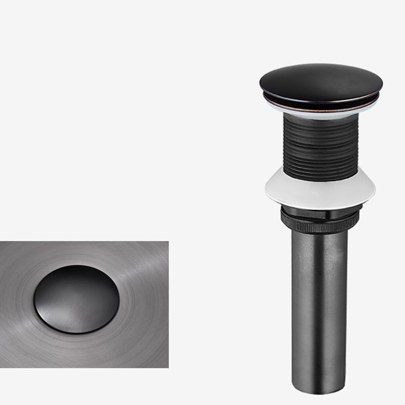 Modern Bathroom Sink Metal Round Vessel Bathroom Sink with Pop-Up Drain Clearhalo 'Bathroom Remodel & Bathroom Fixtures' 'Bathroom Sinks & Faucet Components' 'Bathroom Sinks' 'bathroom_sink' 'Home Improvement' 'home_improvement' 'home_improvement_bathroom_sink' 6772358