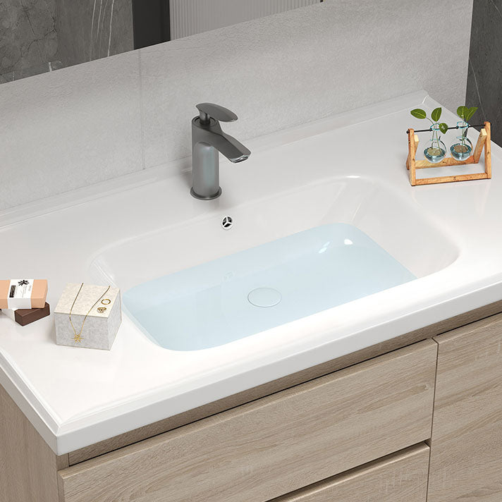 Wall-Mounted Bath Vanity Single Sink Door Rectangle Mirror Bathroom Vanity with Drawers Clearhalo 'Bathroom Remodel & Bathroom Fixtures' 'Bathroom Vanities' 'bathroom_vanities' 'Home Improvement' 'home_improvement' 'home_improvement_bathroom_vanities' 6772519