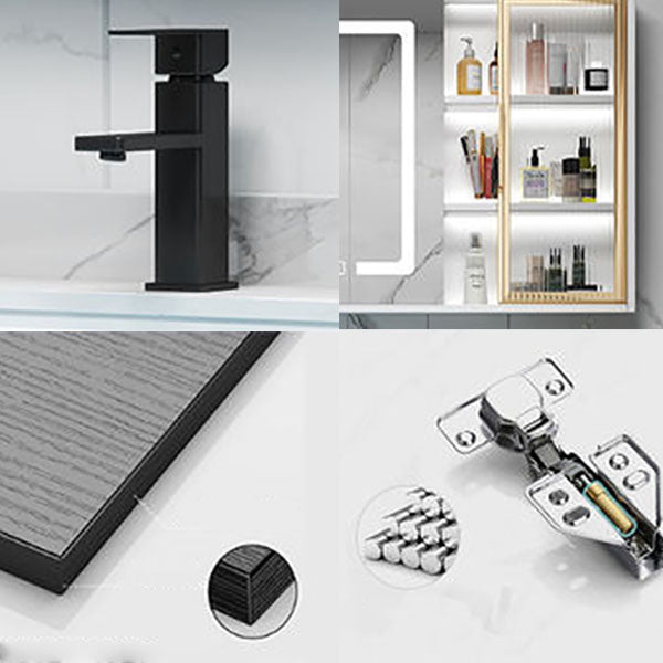 Gorgeous Sink Vanity Wall-Mounted Bathroom Vanity Cabinet with Mirror Cabinet Clearhalo 'Bathroom Remodel & Bathroom Fixtures' 'Bathroom Vanities' 'bathroom_vanities' 'Home Improvement' 'home_improvement' 'home_improvement_bathroom_vanities' 6772579