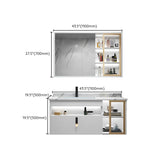 Gorgeous Sink Vanity Wall-Mounted Bathroom Vanity Cabinet with Mirror Cabinet Clearhalo 'Bathroom Remodel & Bathroom Fixtures' 'Bathroom Vanities' 'bathroom_vanities' 'Home Improvement' 'home_improvement' 'home_improvement_bathroom_vanities' 6772588