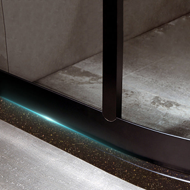 Modern Shower Stall Tempered Glass Double Sliding Neo-Round with Door Handles Shower Kit Clearhalo 'Bathroom Remodel & Bathroom Fixtures' 'Home Improvement' 'home_improvement' 'home_improvement_shower_stalls_enclosures' 'Shower Stalls & Enclosures' 'shower_stalls_enclosures' 'Showers & Bathtubs' 6772711