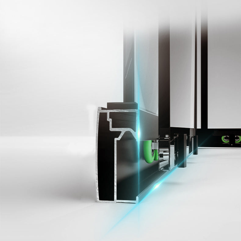 Modern Shower Stall Tempered Glass Double Sliding Neo-Round with Door Handles Shower Kit Clearhalo 'Bathroom Remodel & Bathroom Fixtures' 'Home Improvement' 'home_improvement' 'home_improvement_shower_stalls_enclosures' 'Shower Stalls & Enclosures' 'shower_stalls_enclosures' 'Showers & Bathtubs' 6772713