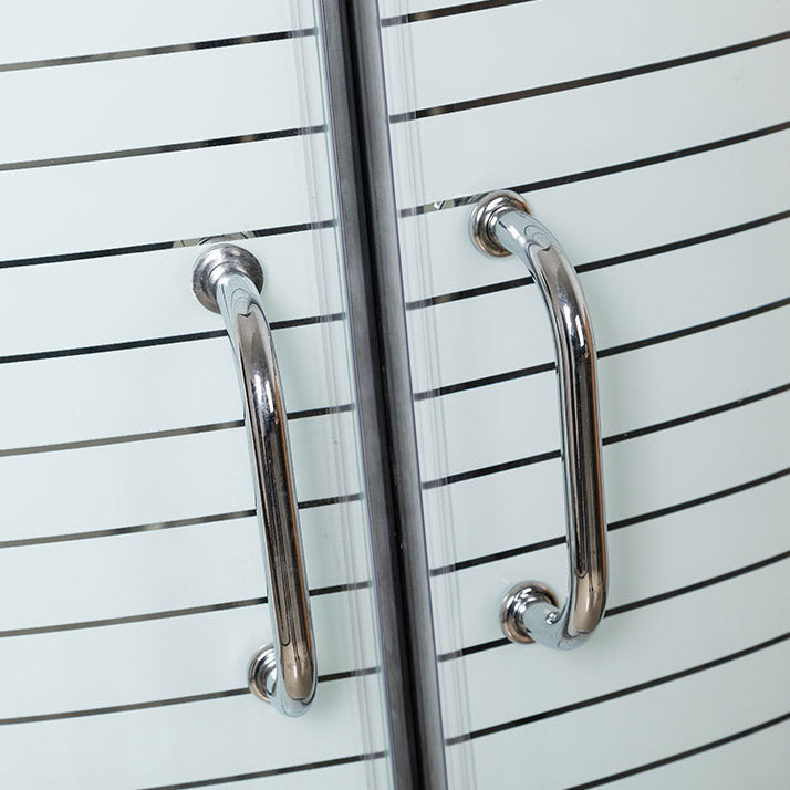 Contemporary Shower Kit Clear Tempered Framed Arc Shape Shower Stall Clearhalo 'Bathroom Remodel & Bathroom Fixtures' 'Home Improvement' 'home_improvement' 'home_improvement_shower_stalls_enclosures' 'Shower Stalls & Enclosures' 'shower_stalls_enclosures' 'Showers & Bathtubs' 6772727