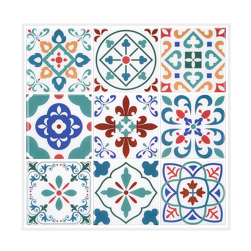 Wall Floor Tile Paste Wallpaper Floral Plaid Pattern Wallpaper Tile Clearhalo 'Flooring 'Home Improvement' 'home_improvement' 'home_improvement_peel_stick_blacksplash' 'Peel & Stick Backsplash Tile' 'peel_stick_blacksplash' 'Walls & Ceilings' Walls and Ceiling' 6772755