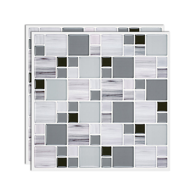 Wall Floor Tile Paste Wallpaper Floral Plaid Pattern Wallpaper Tile Grey Clearhalo 'Flooring 'Home Improvement' 'home_improvement' 'home_improvement_peel_stick_blacksplash' 'Peel & Stick Backsplash Tile' 'peel_stick_blacksplash' 'Walls & Ceilings' Walls and Ceiling' 6772756