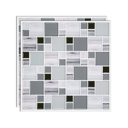 Wall Floor Tile Paste Wallpaper Floral Plaid Pattern Wallpaper Tile Grey Clearhalo 'Flooring 'Home Improvement' 'home_improvement' 'home_improvement_peel_stick_blacksplash' 'Peel & Stick Backsplash Tile' 'peel_stick_blacksplash' 'Walls & Ceilings' Walls and Ceiling' 6772756